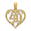 14K 40 In Heart Charm