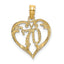 14K 70 In Heart Charm