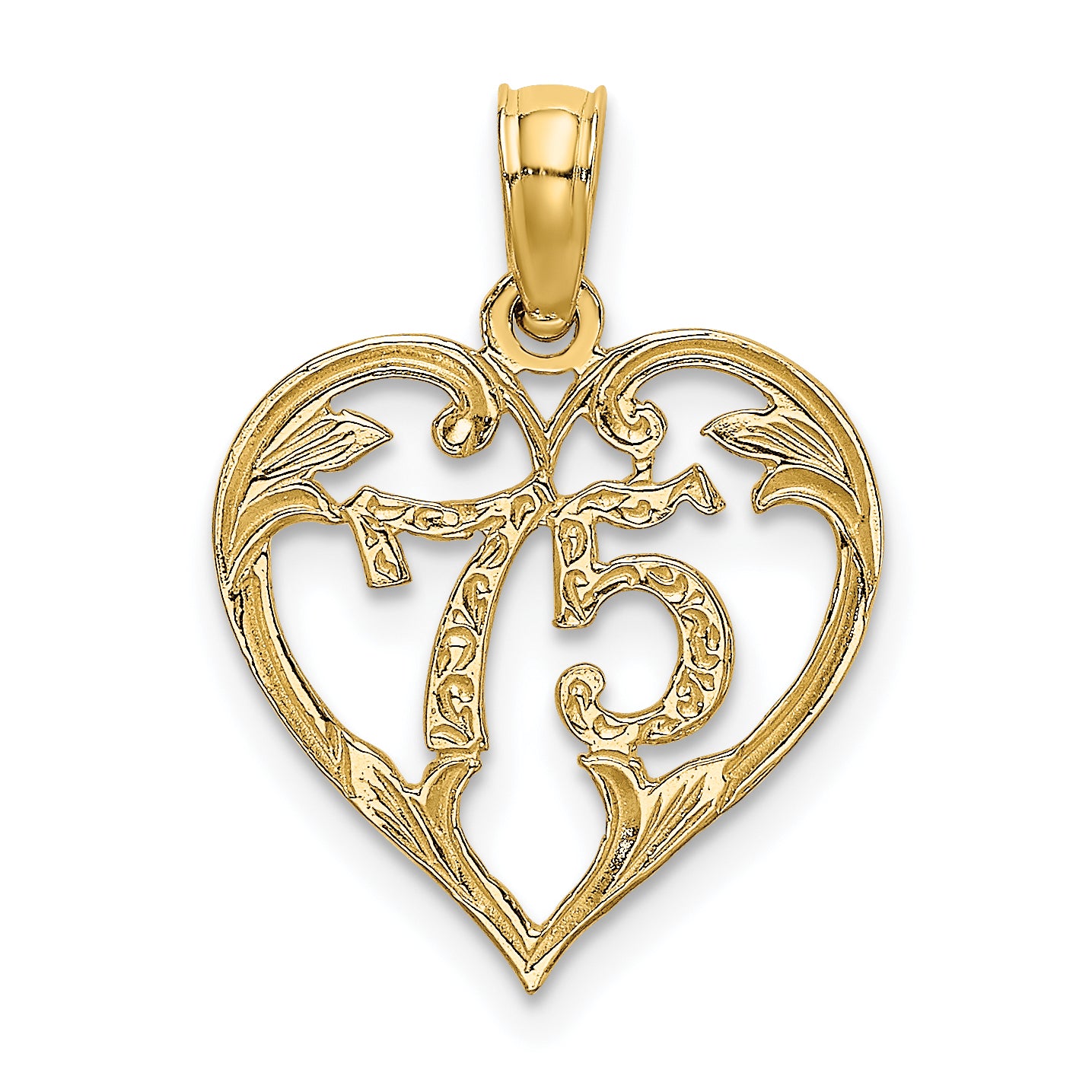 14K 75 In Heart Charm Main image