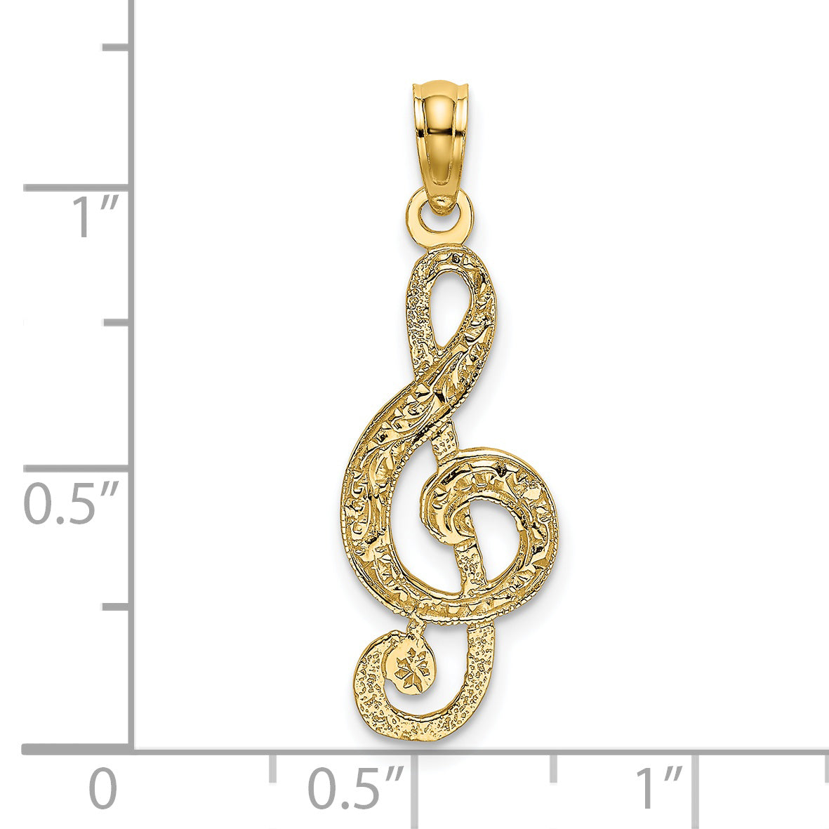 14K Treble Clef Charm