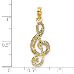 14K Treble Clef Charm