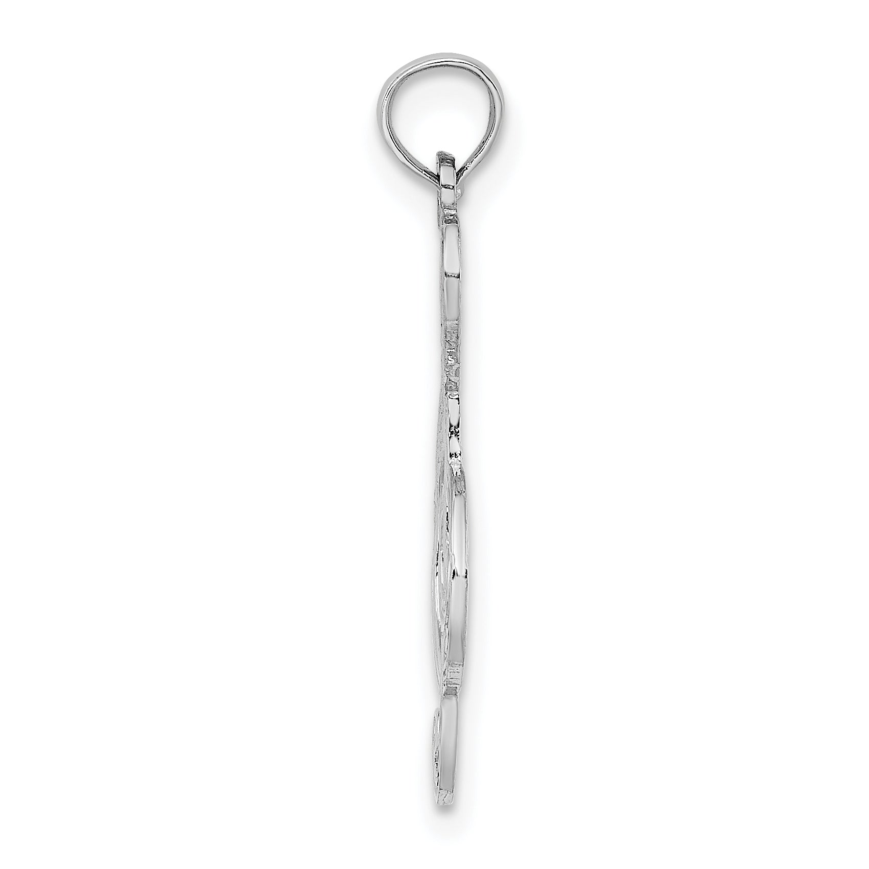 14K White Gold Treble Clef Charm