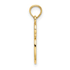 14K Engraved Textured Painters Pallet Charm