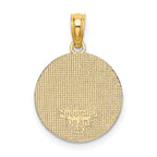 14K Textured Communion Cup on Round Disc Charm