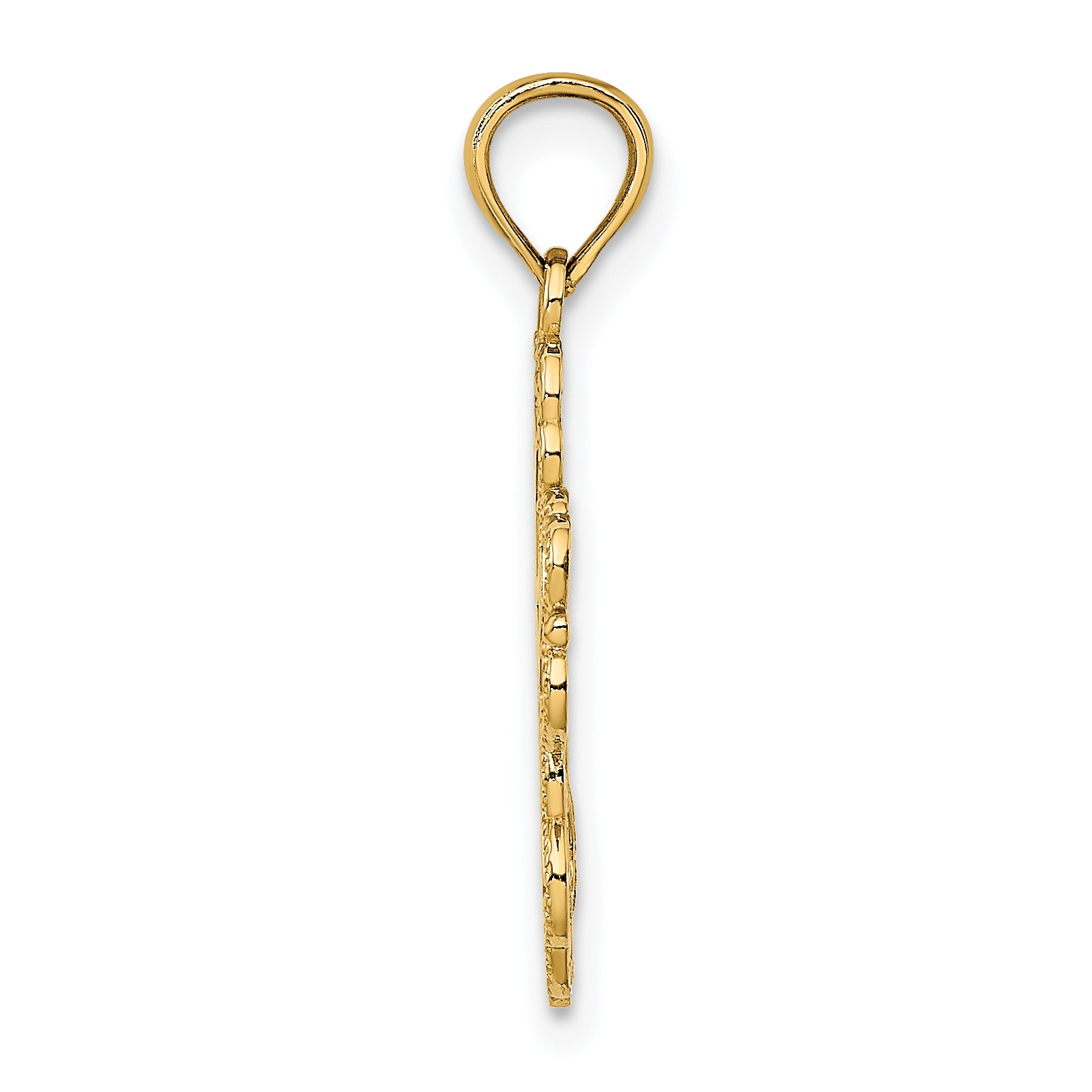 14K Beaded Lace Trim Cross Charm Secondary image