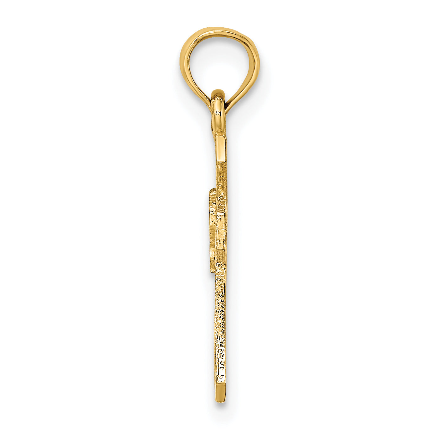 14K Cut-Out Cross w/ Dove Charm Secondary image