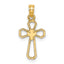 14K Cut-Out Cross w/ Dove Charm