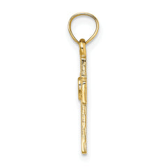 14K Cut-Out Cross w/ Heart Charm