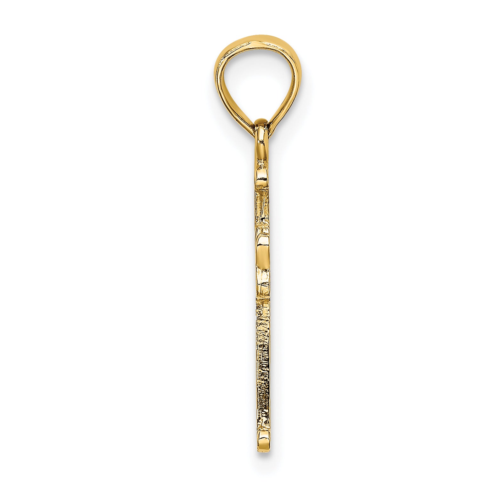 14K 4-Leaf Clover Cross Charm Secondary image