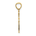 14K 4-Leaf Clover Cross Charm
