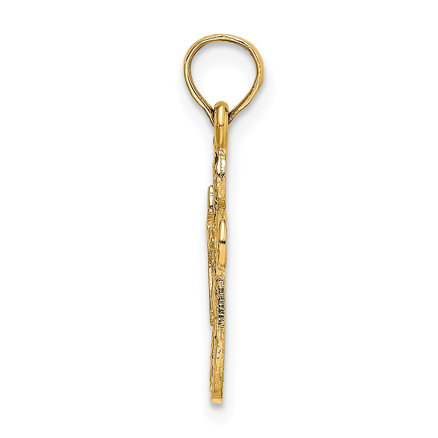 14K Cut-Out Cross w/ Small Interior Cross Charm Secondary image