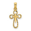 14K Cut-Out Cross w/ Small Interior Cross Charm