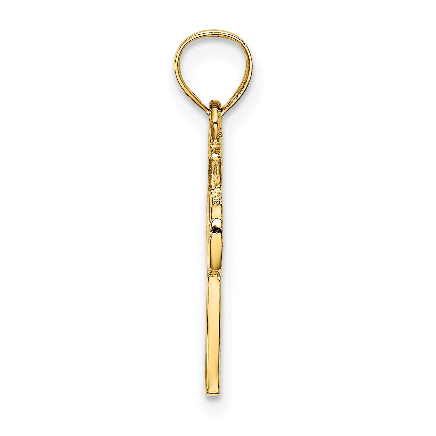 14K Solid Cross w/ Eternity Rings Cross Charm