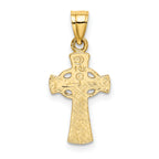 14K Solid Cross w/ Eternity Rings Cross Charm