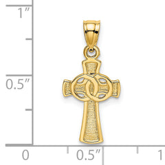 14K Solid Cross w/ Eternity Rings Cross Charm