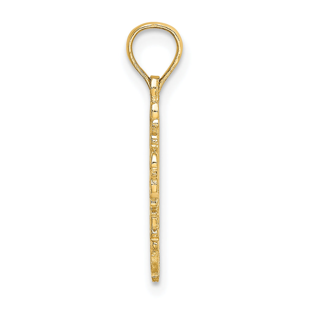 14K Cut-Out Delicate Cross Charm