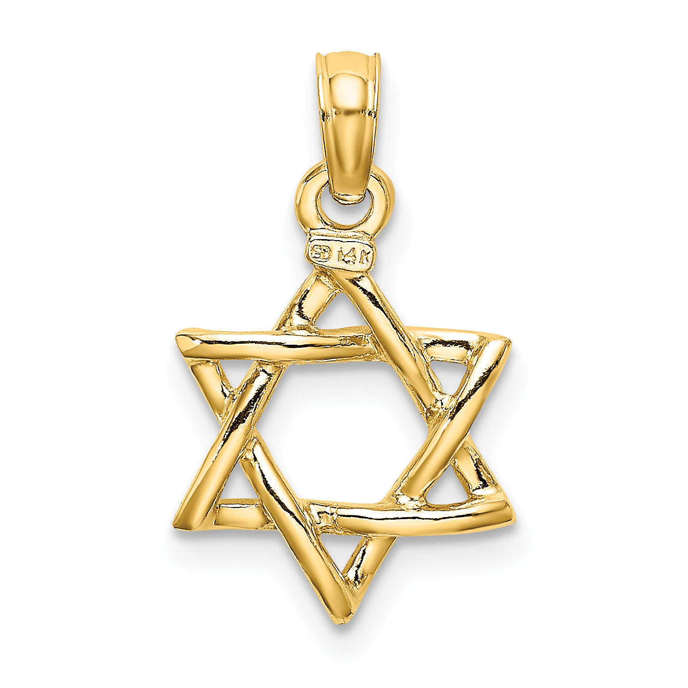 14K Polished Star Of David Charm