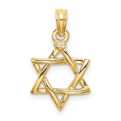 14K Polished Star Of David Charm