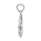 14K White Gold Polished Star Of David Charm