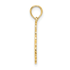 14K Star Of David In Scalloped Circle Charm