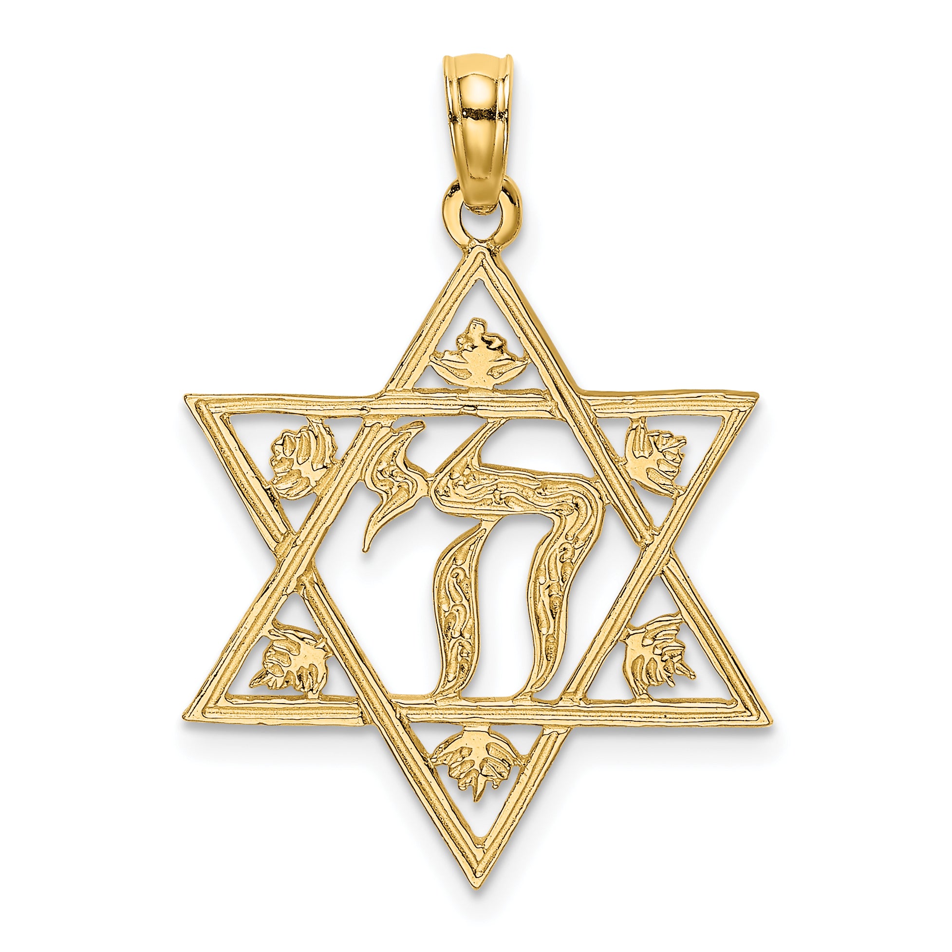 14K Textured Star Of David Charm Main image
