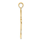 14K Polished Celtic Knot Cross Charm