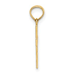 14K Small Textured Cross Charm