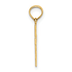 14K Small Textured Cross Charm