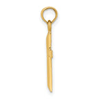 14K Polished Cross Charm
