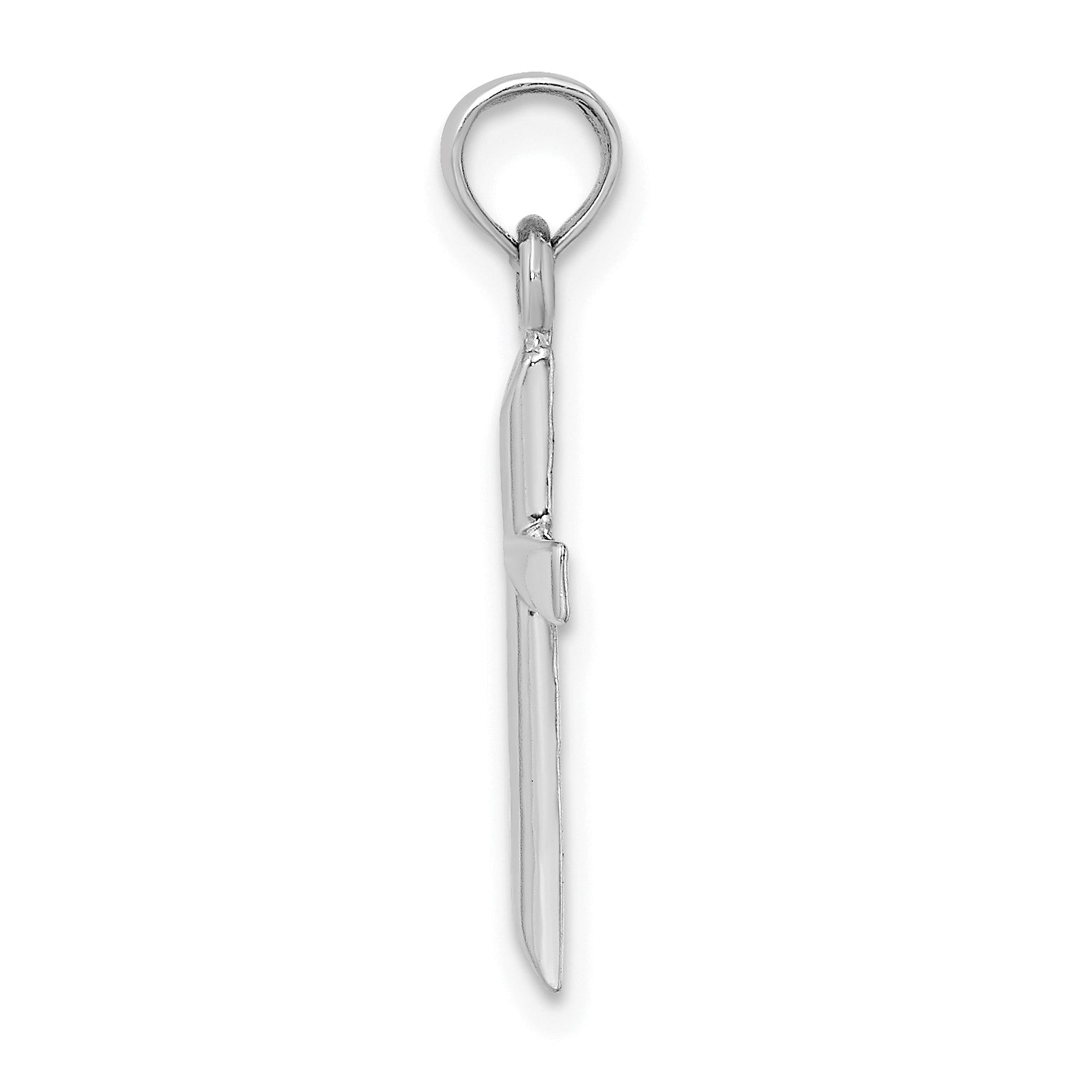 14K White Gold Polished Cross Charm Secondary image