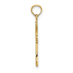 14K Polished Engraved Cross Charm
