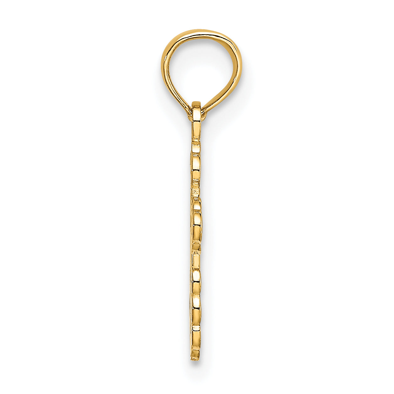 14K Mini Eastern Orthodox Cross Charm Secondary image