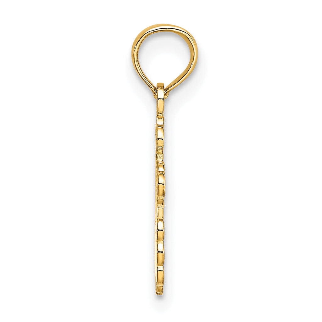 14K Mini Eastern Orthodox Cross Charm