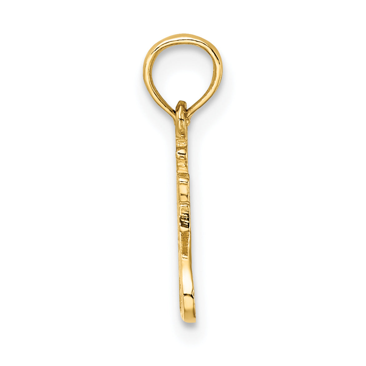 14K Polished and Engraved TRY JESUS Charm Secondary image