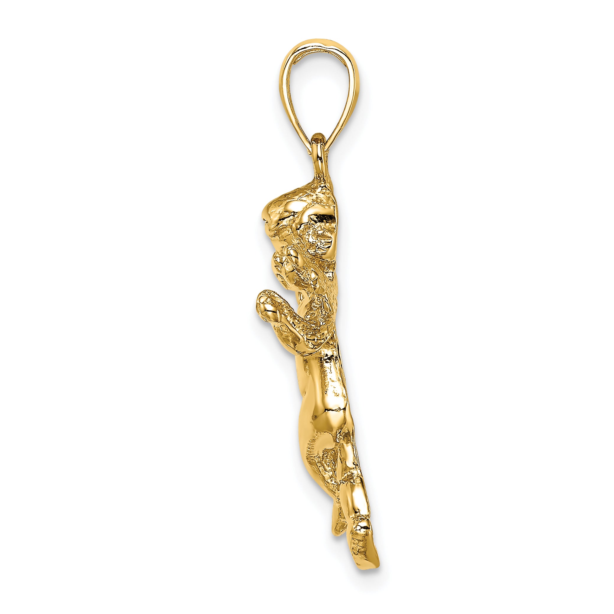14K Guardian Angel Walking Charm Secondary image