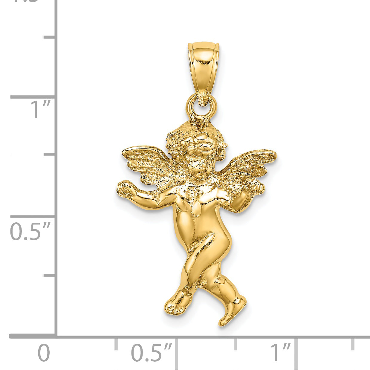 14K Guardian Angel Walking Charm