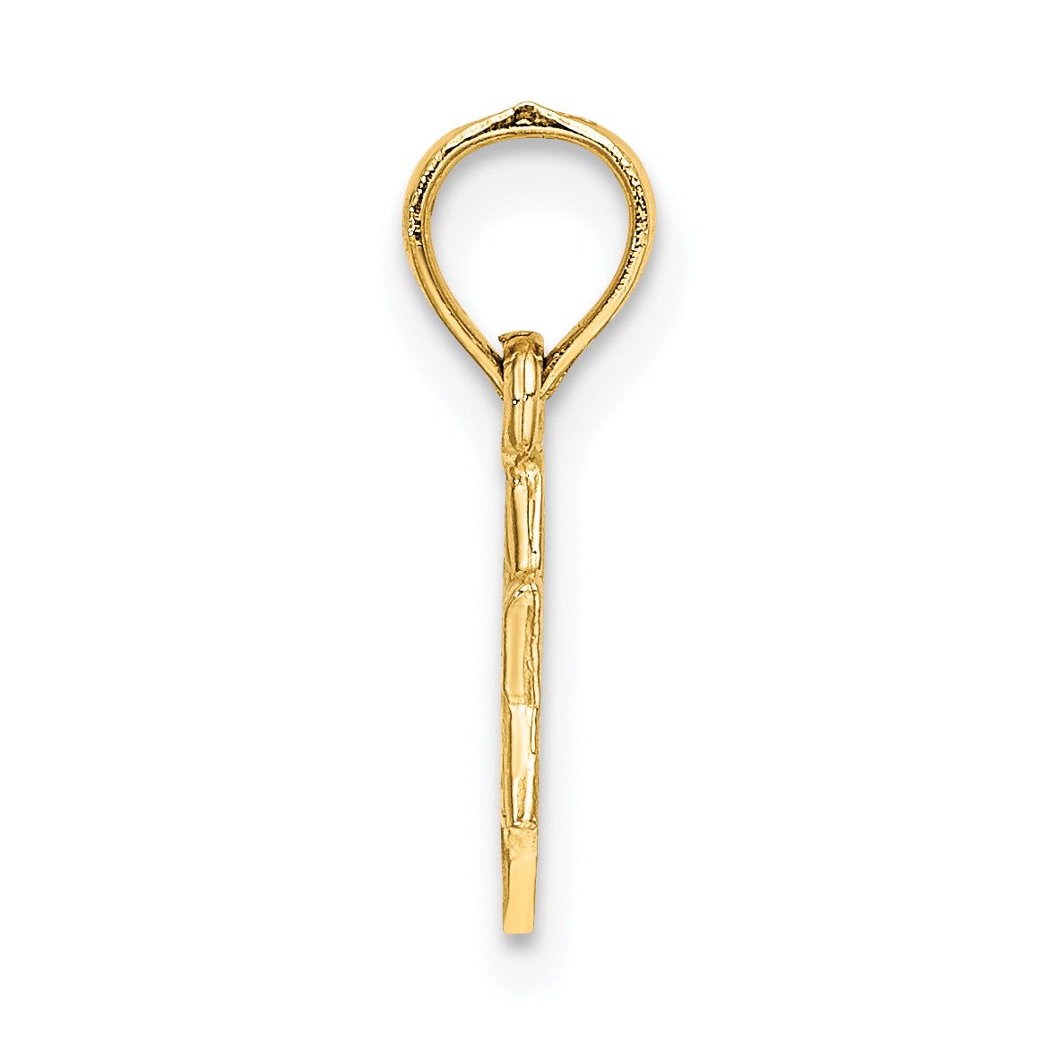 14K Mini Star Of David w/ Engraved Swirl Charm