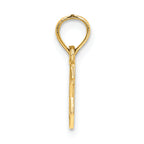 14K Mini Star Of David w/ Engraved Swirl Charm