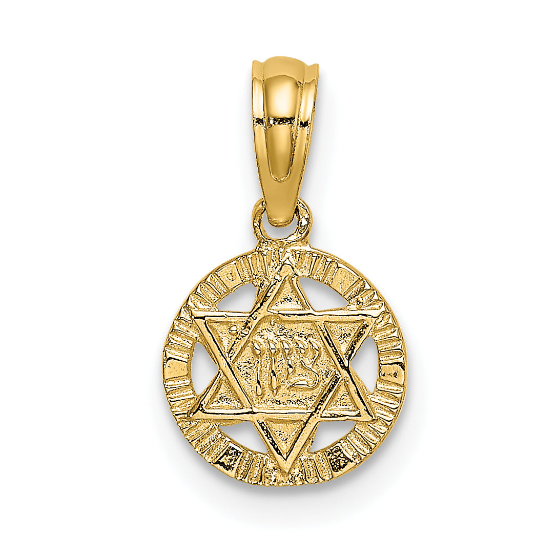 14K Engraved Star Of David Charm Main image