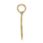 14K Engraved Star Of David In Circle Charm
