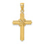 14K Beaded Center Design Cross Charm