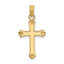 14K 2-D  Polished Cross Charm