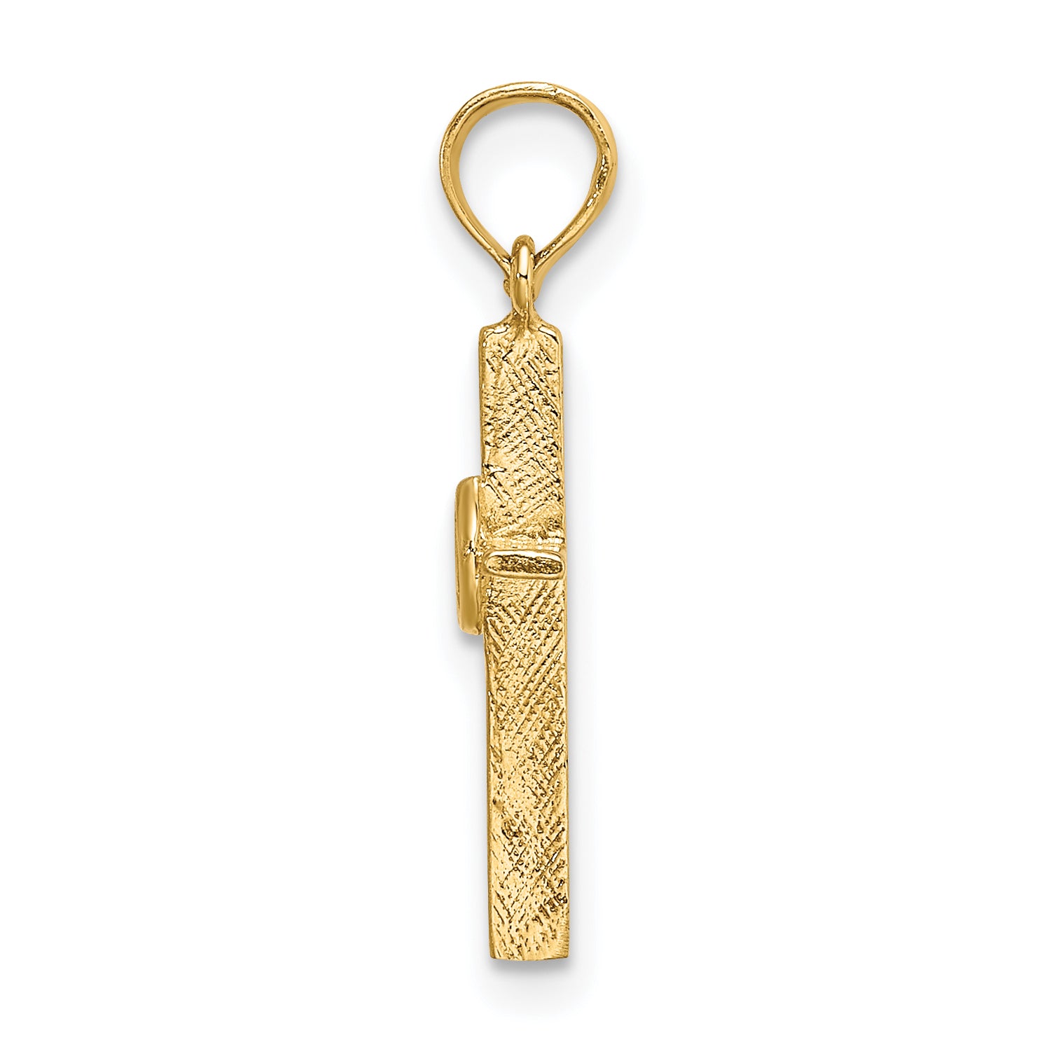 14K Polished Infinity Circles Cross Charm Secondary image