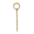 14K Textured Star Of David In Heart Charm