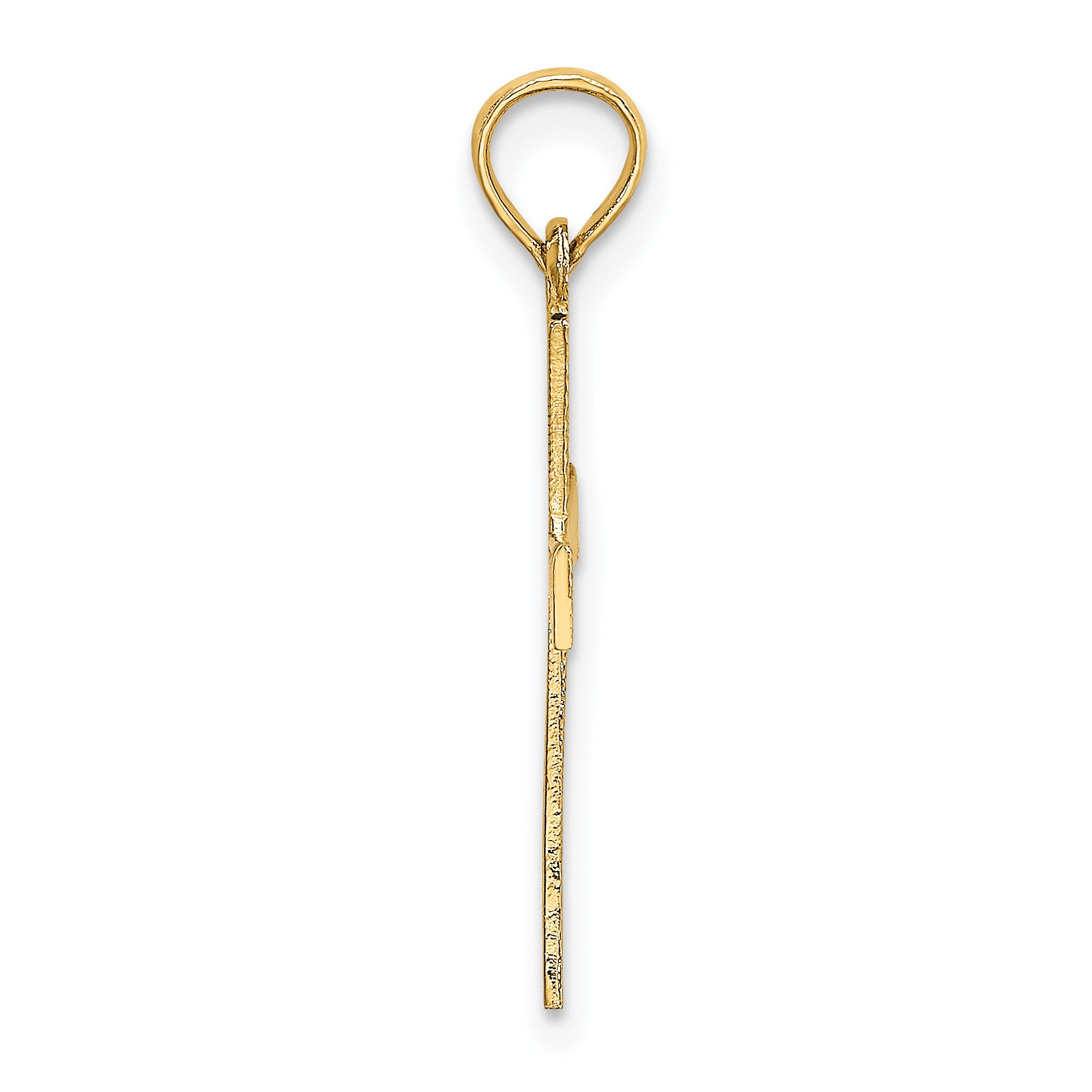 14K Engraved Cross W/Flared Tips Charm Secondary image