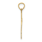 14K Engraved Cross W/Flared Tips Charm