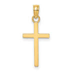 14K Polished Small Cross Charm