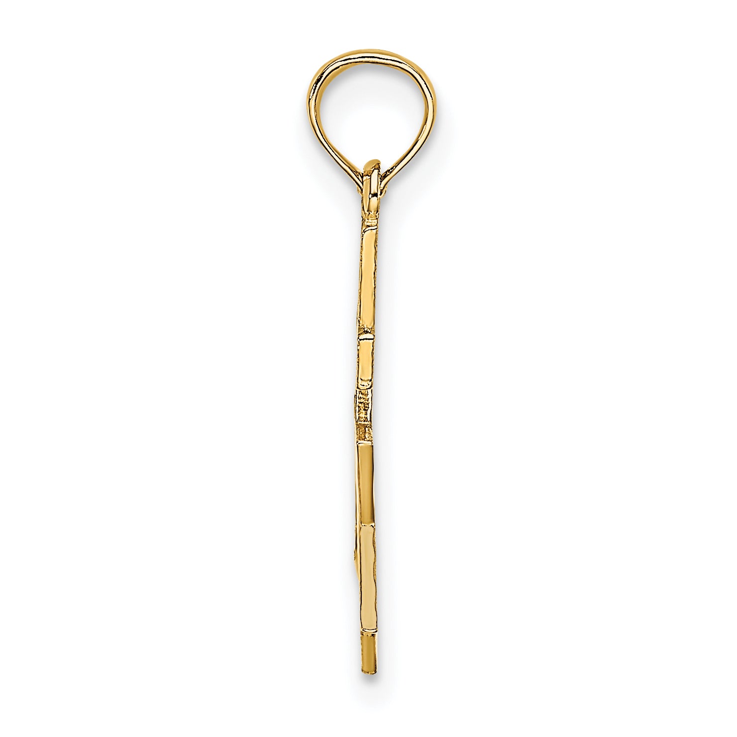 14K Polished / Engraved Star Of David and Cross Charm Secondary image