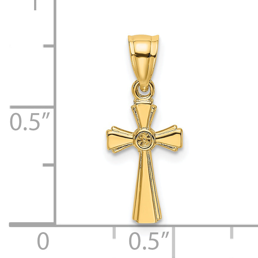 14K Mini Cross Charm