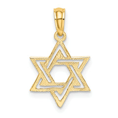 14K Polished Star Of David Charm